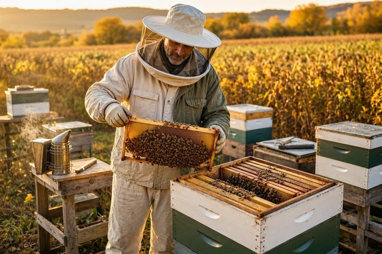 A resilient autumn colony with strong winter stores and healthy brood ready for September management